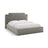 Princess Bett mit Kopfteil und Stauraum aus Samt in Elfenbein / Dunkles Grau (Magic Velvet 2256,Magic Velvet 2241), 160x200 cm von Micadoni – Bild 1