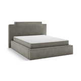 Princess Bett mit Kopfteil und Stauraum aus Samt in Elfenbein / Dunkles Grau (Magic Velvet 2256,Magic Velvet 2241), 160x200 cm von Micadoni – Bild 4
