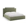Princess Bett mit Kopfteil und Stauraum aus Samt in Elfenbein / Grün (Magic Velvet 2256,Magic Velvet 2243), 160x200 cm von Micadoni – Bild 1