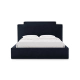 Princess Bett mit Kopfteil und Stauraum aus Samt in Elfenbein / Königsblau (Magic Velvet 2256,Magic Velvet 2204), 140x200 cm von Micadoni – Bild 3
