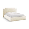 Princess Bett mit Kopfteil und Stauraum aus Samt in Elfenbein (Magic Velvet 2256), 180x200 cm von Micadoni – Bild 1
