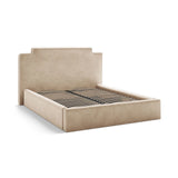 Princess Bett mit Kopfteil und Stauraum aus Samt in Elfenbein / Mandelbeige (Magic Velvet 2256,Magic Velvet 2282), 140x200 cm von Micadoni – Bild 5