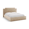 Princess Bett mit Kopfteil und Stauraum aus Samt in Elfenbein / Mandelbeige (Magic Velvet 2256,Magic Velvet 2282), 160x200 cm von Micadoni – Bild 1