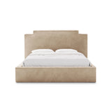 Princess Bett mit Kopfteil und Stauraum aus Samt in Elfenbein / Mandelbeige (Magic Velvet 2256,Magic Velvet 2282), 160x200 cm von Micadoni – Bild 3