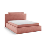 Princess Bett mit Kopfteil und Stauraum aus Samt in Elfenbein / Pink (Magic Velvet 2256,Magic Velvet 2257), 180x200 cm von Micadoni – Bild 4