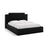 Princess Bett mit Kopfteil und Stauraum aus Samt in Elfenbein / Schwarz (Magic Velvet 2256,Magic Velvet 2219), 140x200 cm von Micadoni – Bild 1