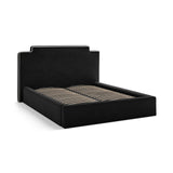 Princess Bett mit Kopfteil und Stauraum aus Samt in Elfenbein / Schwarz (Magic Velvet 2256,Magic Velvet 2219), 140x200 cm von Micadoni – Bild 5
