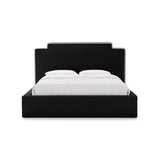 Princess Bett mit Kopfteil und Stauraum aus Samt in Elfenbein / Schwarz (Magic Velvet 2256,Magic Velvet 2219), 160x200 cm von Micadoni – Bild 3