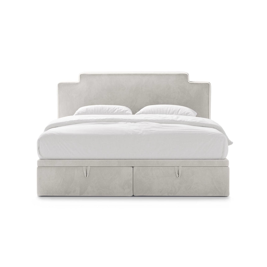 Princess Boxspringbett mit Kopfteil und Stauraum aus Samt, 160x200 cm von Micadoni – Bild 3