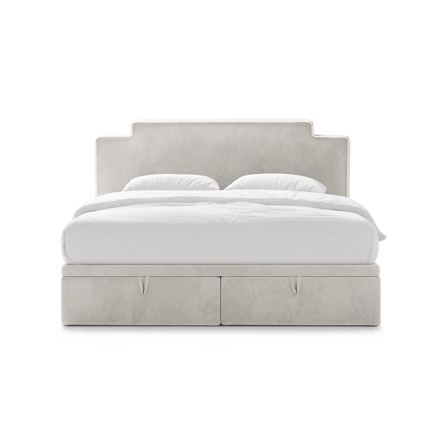 Princess Boxspringbett mit Kopfteil und Stauraum aus Samt, 180x200 cm von Micadoni – Bild 3