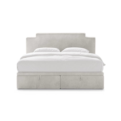 Princess Boxspringbett mit Kopfteil und Stauraum aus Samt, 200x200 cm von Micadoni – Bild 3