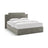 Princess Boxspringbett mit Kopfteil und Stauraum aus Samt in Elfenbein / Dunkles Grau (Magic Velvet 2256,Magic Velvet 2241), 200x200 cm von Micadoni – Bild 1