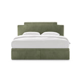 Princess Boxspringbett mit Kopfteil und Stauraum aus Samt in Elfenbein / Grün (Magic Velvet 2256,Magic Velvet 2243), 140x200 cm von Micadoni – Bild 3