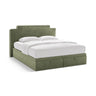 Princess Boxspringbett mit Kopfteil und Stauraum aus Samt in Elfenbein / Grün (Magic Velvet 2256,Magic Velvet 2243), 160x200 cm von Micadoni – Bild 1