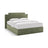 Princess Boxspringbett mit Kopfteil und Stauraum aus Samt in Elfenbein / Grün (Magic Velvet 2256,Magic Velvet 2243), 200x200 cm von Micadoni – Bild 1