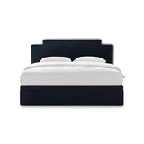 Princess Boxspringbett mit Kopfteil und Stauraum aus Samt in Elfenbein / Königsblau (Magic Velvet 2256,Magic Velvet 2204), 180x200 cm von Micadoni – Bild 3