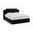 Princess Boxspringbett mit Kopfteil und Stauraum aus Samt in Elfenbein / Schwarz (Magic Velvet 2256,Magic Velvet 2219), 180x200 cm von Micadoni – Bild 1