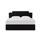 Princess Boxspringbett mit Kopfteil und Stauraum aus Samt in Elfenbein / Schwarz (Magic Velvet 2256,Magic Velvet 2219), 200x200 cm von Micadoni – Bild 3