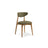 Rina Essstuhl, Gestell in Braun, aus Chenille (Reb18) in Light Green von Micadoni – Bild 1
