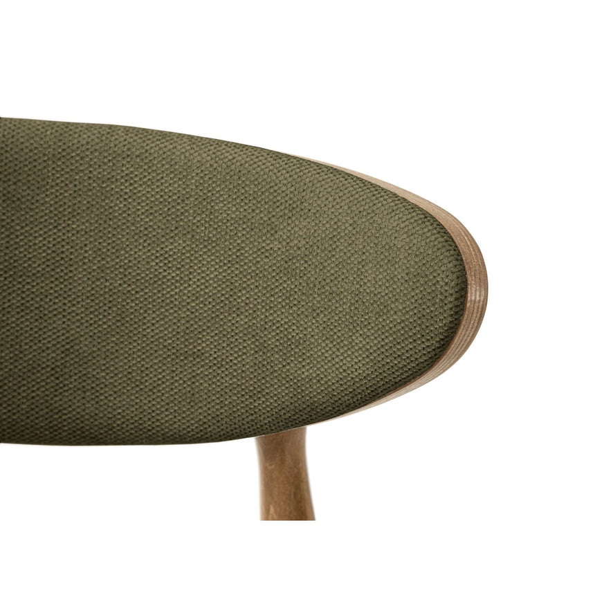 Rina Essstuhl, Gestell in Braun, aus Chenille (Reb18) in Light Green von Micadoni – Bild 5