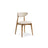 Rina Essstuhl, Gestell in Braun, aus Chenille (Reb25) in Beige von Micadoni – Bild 1