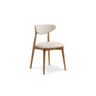 Rina Essstuhl, Gestell in Braun, aus Chenille (Reb25) in Beige von Micadoni – Bild 1