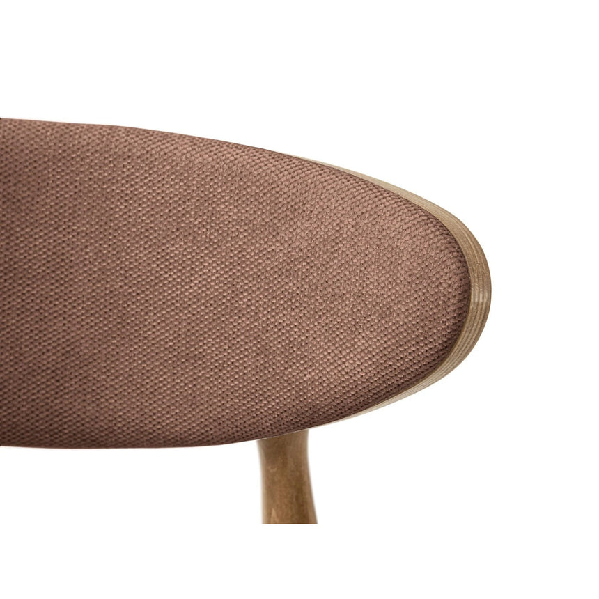 Rina Essstuhl, Gestell in Braun, aus Chenille (Reb8) in Dark Pink von Micadoni – Bild 5