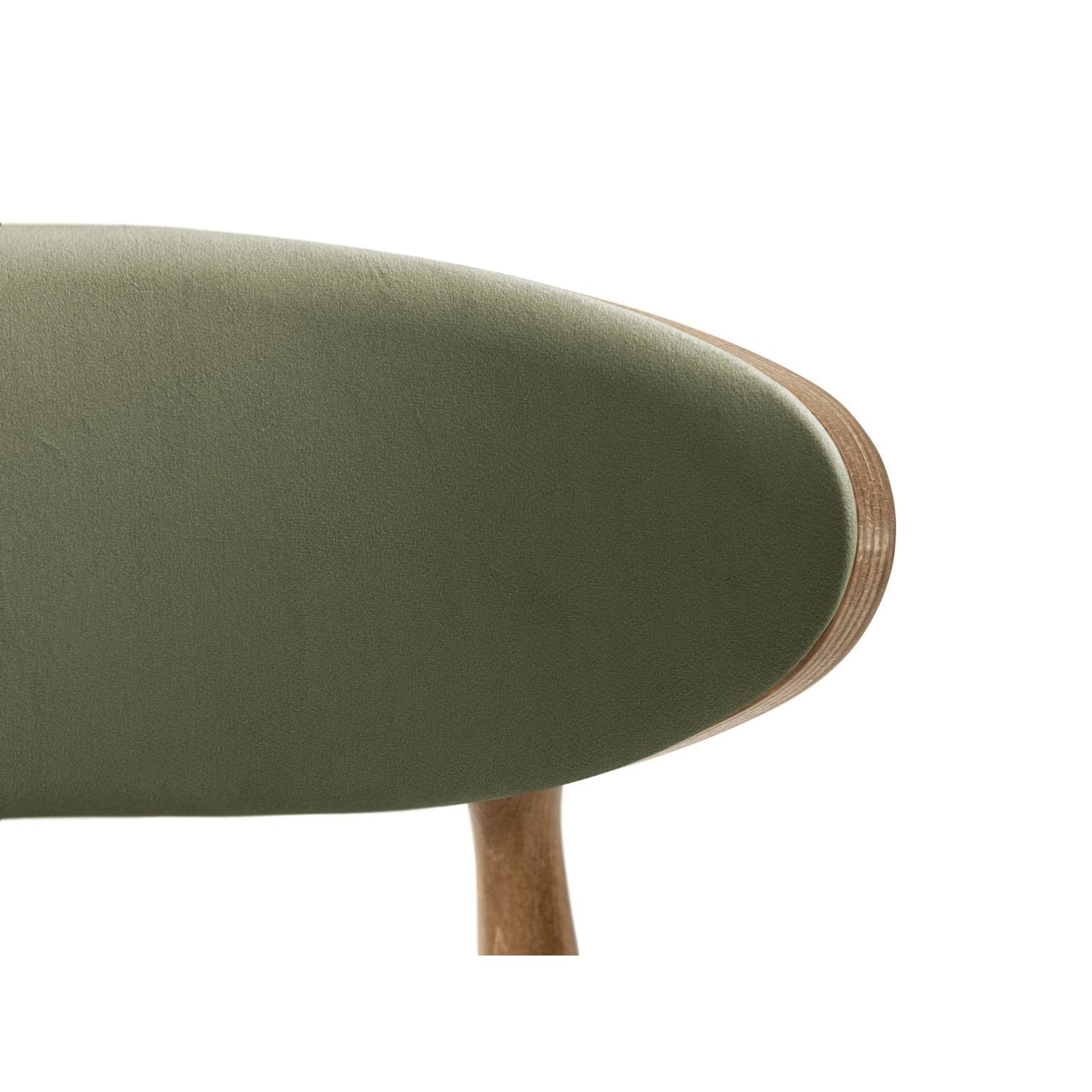 Rina Essstuhl, Gestell in Braun, aus Samt (Ma2243) in Grün von Micadoni – Bild 5