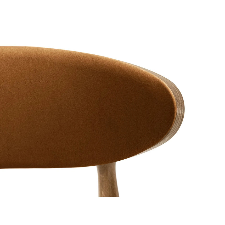 Rina Essstuhl, Gestell in Braun, aus Samt (Ma2286) in Camel von Micadoni – Bild 5