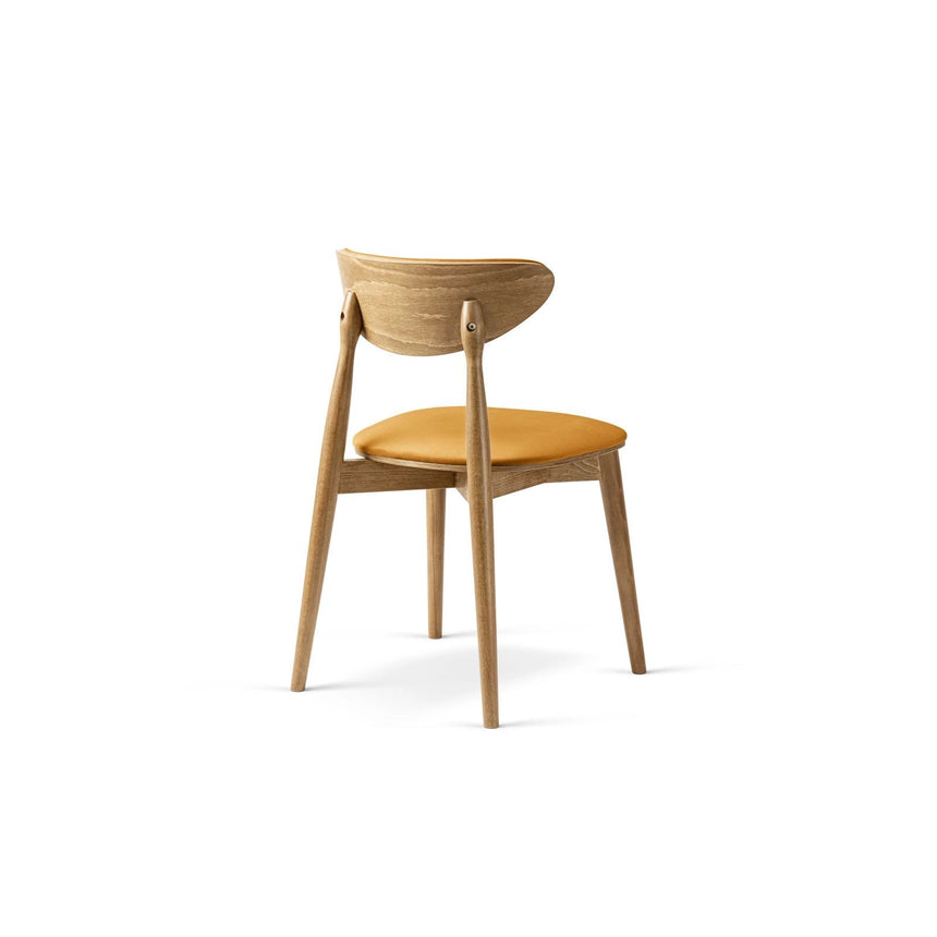 Rina Essstuhl, Gestell in Braun, aus Samt (Ma2288) in Mustard von Micadoni – Bild 4