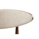 Rina Essstuhl, Gestell in Dunkelbraun, aus Chenille (Reb25) in Beige von Micadoni – Bild 5