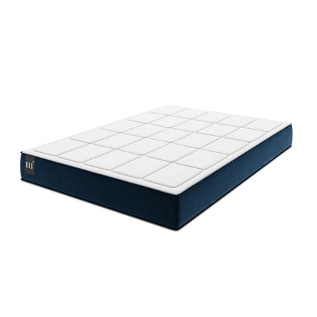Sidi Matratze mit Taschenfederkern aus Strukturierter Stoff in Weiß und blau, 190x140 cm von Micadoni – Produktbild 1