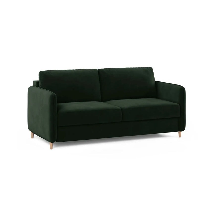 Simo 3-Sitzer Sofa mit Schlaffunktion, ausklappbar, aus Samt oder Strukturstoff, 184x102 cm - ZEN ZONE Furniture