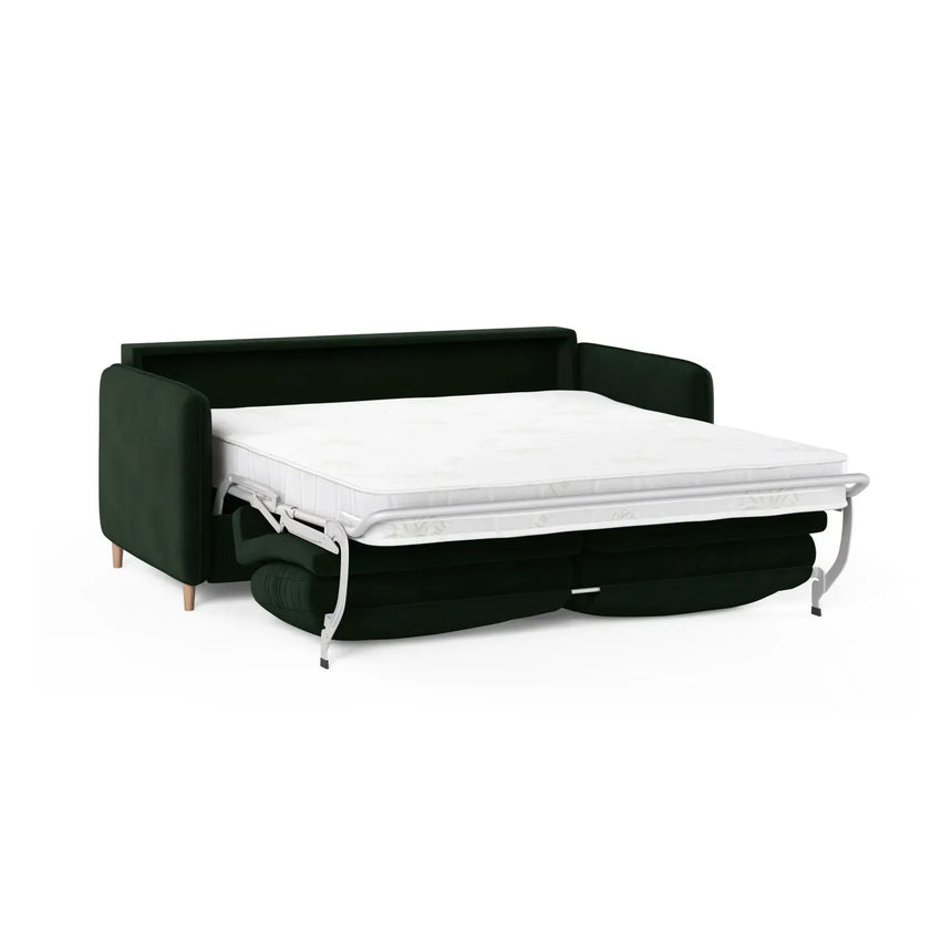 Simo 3-Sitzer Sofa mit Schlaffunktion, ausklappbar, aus Samt oder Strukturstoff, 184x102 cm - ZEN ZONE Furniture