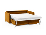 Simo 3-Sitzer Sofa mit Schlaffunktion, ausklappbar, aus Samt in Gelb (Salvador 10), 184x102 cm von Micadoni – Bild 4