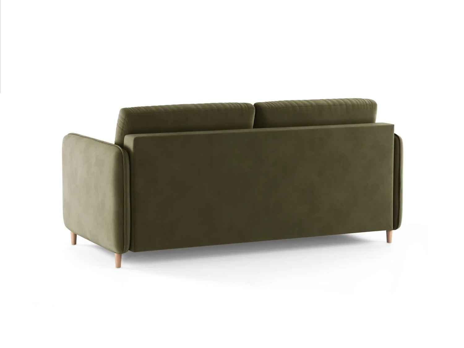 Simo 3-Sitzer Sofa mit Schlaffunktion, ausklappbar, aus Samt in Grün (Salvador 8), 184x102 cm von Micadoni – Bild 5