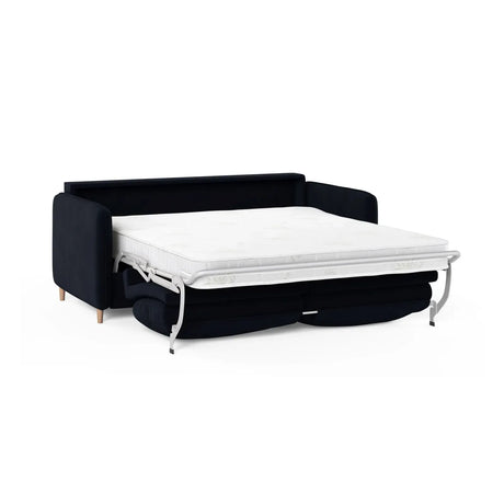 Simo 3-Sitzer Sofa mit Schlaffunktion, ausklappbar, aus Samt oder Strukturstoff, 184x102 cm - ZEN ZONE Furniture