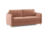 Simo 3-Sitzer Sofa mit Schlaffunktion, ausklappbar, aus Samt in Rosa (Salvador 11), 184x102 cm von Micadoni – Bild 3