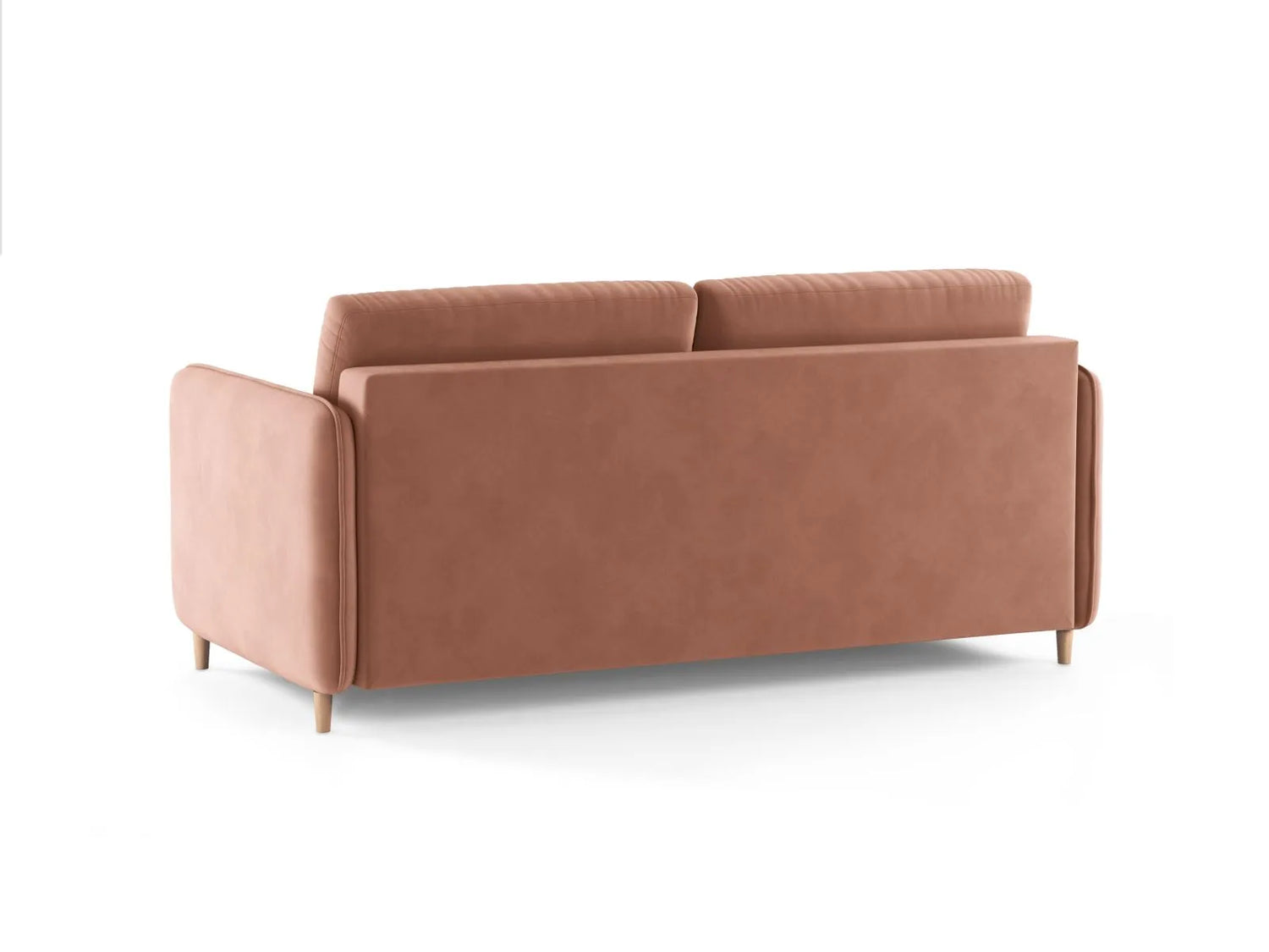 Simo 3-Sitzer Sofa mit Schlaffunktion, ausklappbar, aus Samt in Rosa (Salvador 11), 184x102 cm von Micadoni – Bild 5