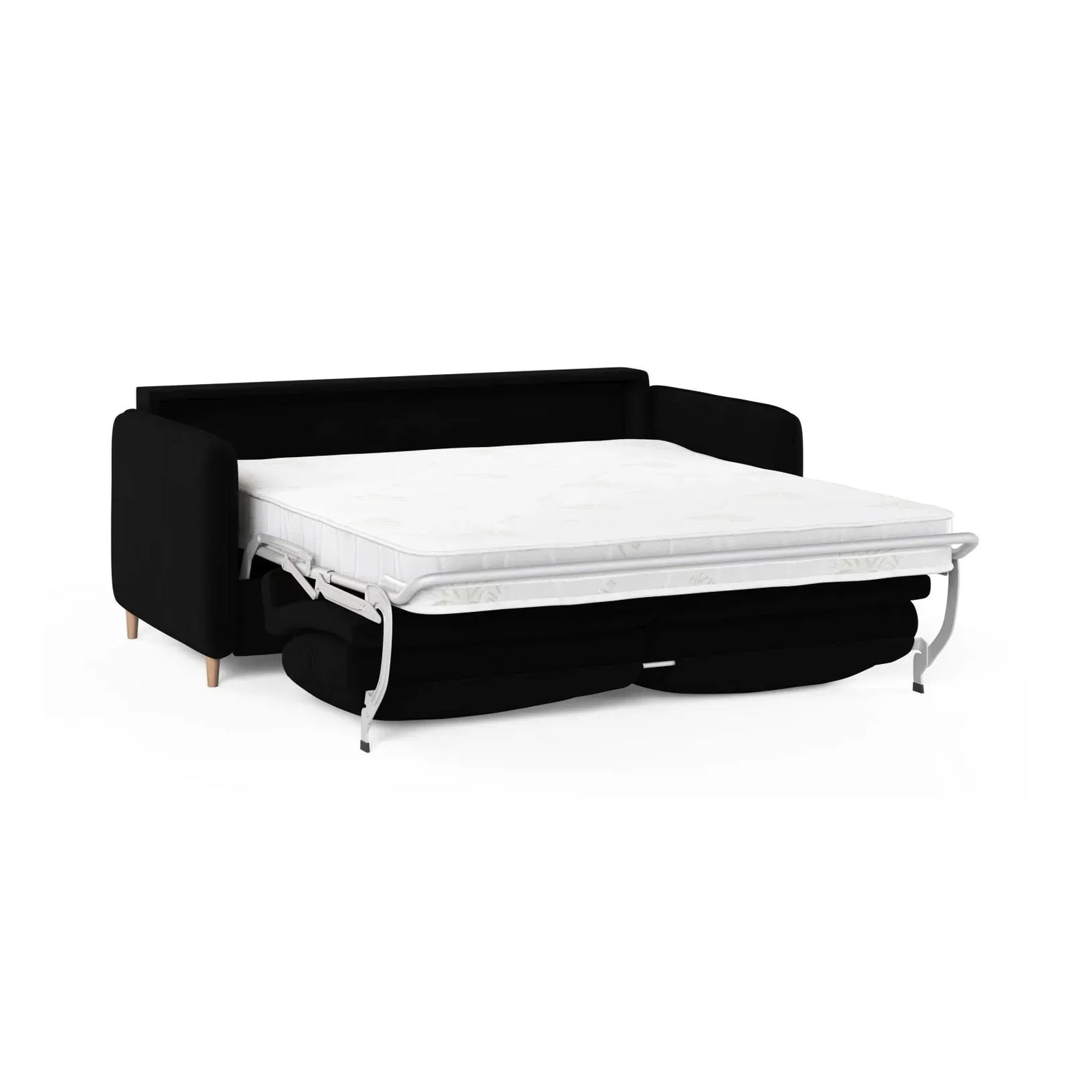 Simo 3-Sitzer Sofa mit Schlaffunktion, ausklappbar, aus Samt oder Strukturstoff, 184x102 cm - ZEN ZONE Furniture