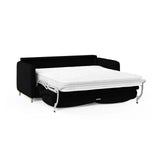 Simo 3-Sitzer Sofa mit Schlaffunktion, ausklappbar, aus Samt oder Strukturstoff, 184x102 cm - ZEN ZONE Furniture