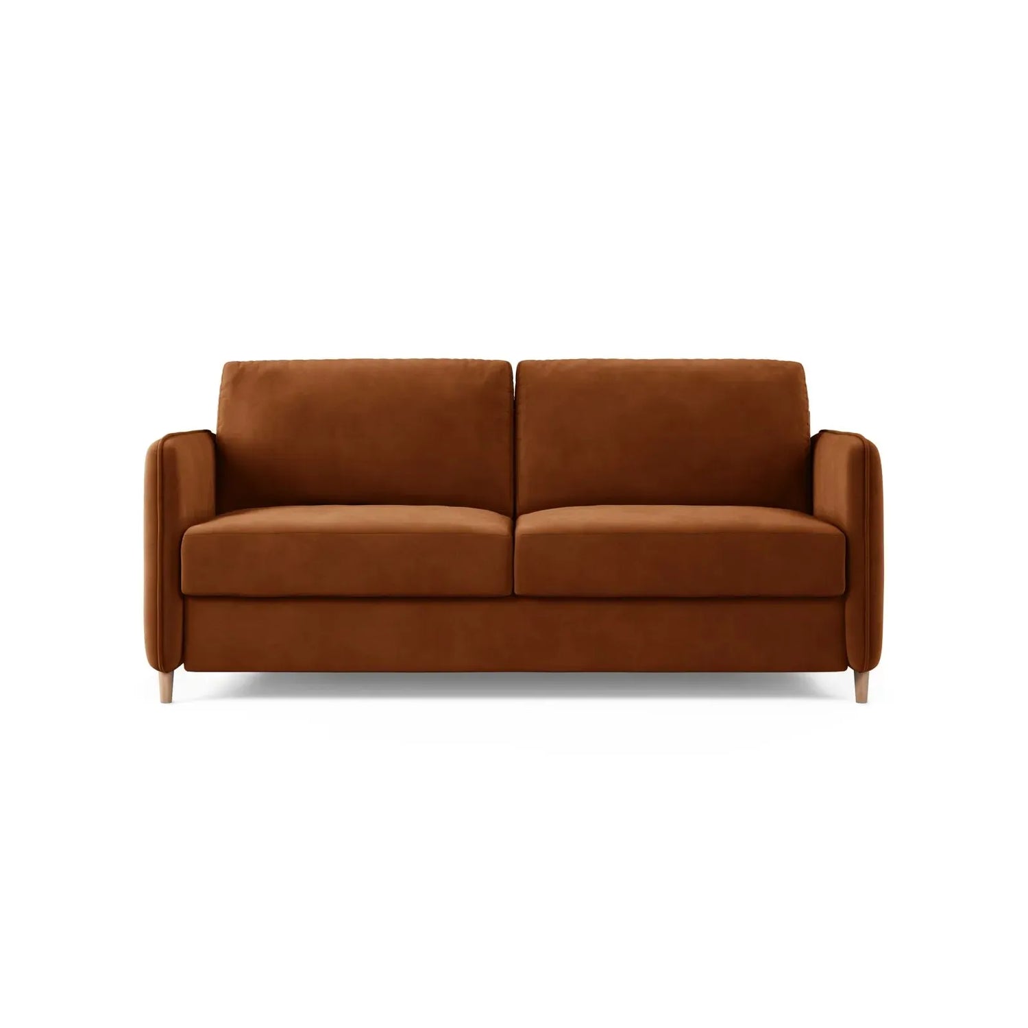Simo 3-Sitzer Sofa mit Schlaffunktion, ausklappbar, aus Samt oder Strukturstoff, 184x102 cm - ZEN ZONE Furniture