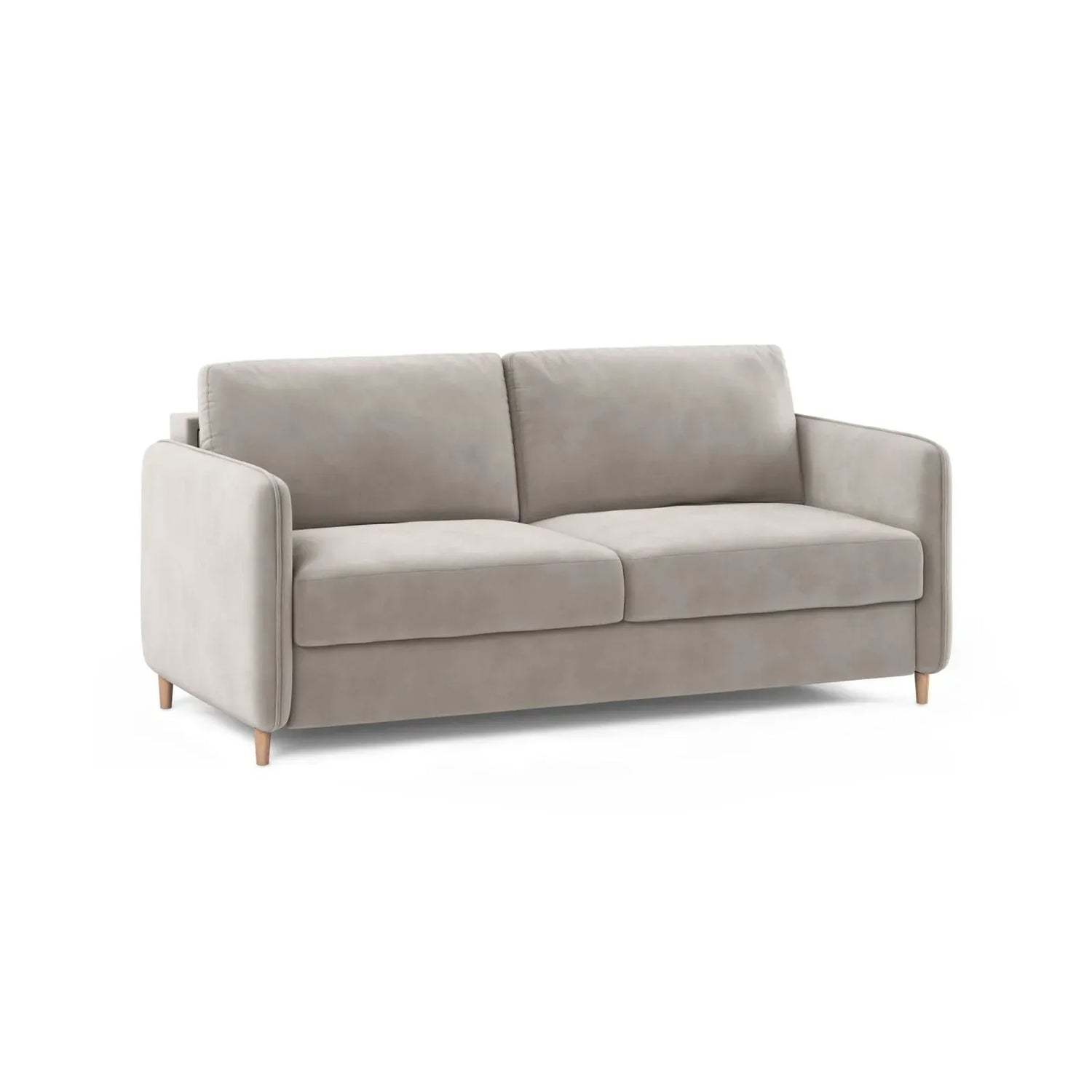 Simo 3-Sitzer Sofa mit Schlaffunktion, ausklappbar, aus Samt oder Strukturstoff, 184x102 cm - ZEN ZONE Furniture