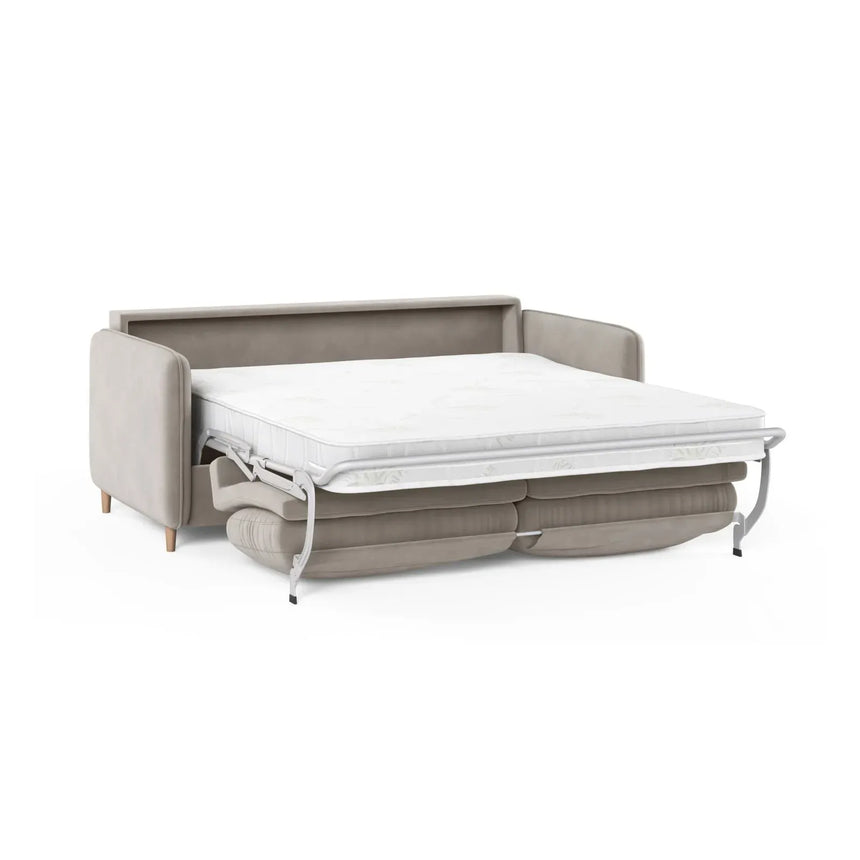 Simo 3-Sitzer Sofa mit Schlaffunktion, ausklappbar, aus Samt oder Strukturstoff, 184x102 cm - ZEN ZONE Furniture