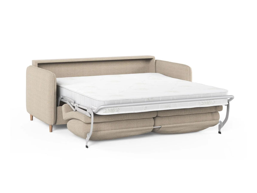 Simo 3-Sitzer Sofa mit Schlaffunktion, ausklappbar, aus Strukturierter Stoff in Beige (BABEL TOFFEE), 184x102 cm von Micadoni – Bild 4