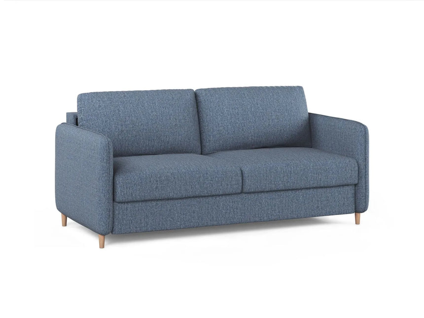 Simo 3-Sitzer Sofa mit Schlaffunktion, ausklappbar, aus Strukturierter Stoff in Dunkelblau (BABEL BLUE), 184x102 cm von Micadoni – Bild 3