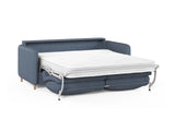 Simo 3-Sitzer Sofa mit Schlaffunktion, ausklappbar, aus Strukturierter Stoff in Dunkelblau (BABEL BLUE), 184x102 cm von Micadoni – Bild 4