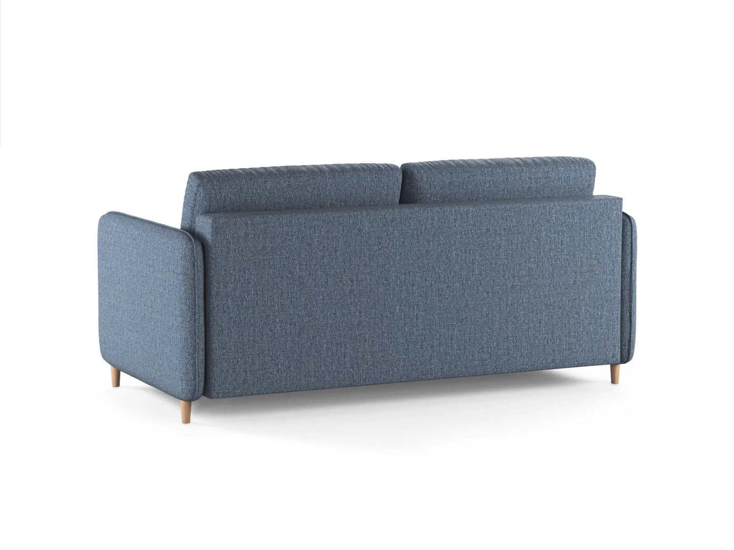 Simo 3-Sitzer Sofa mit Schlaffunktion, ausklappbar, aus Strukturierter Stoff in Dunkelblau (BABEL BLUE), 184x102 cm von Micadoni – Bild 5