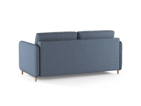 Simo 3-Sitzer Sofa mit Schlaffunktion, ausklappbar, aus Strukturierter Stoff in Dunkelblau (BABEL BLUE), 184x102 cm von Micadoni – Bild 5