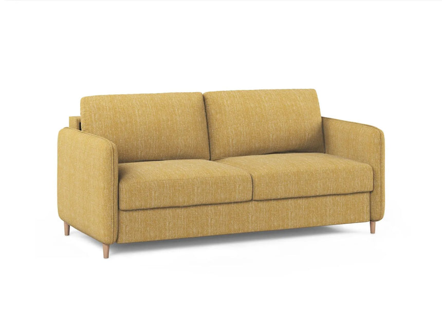 Simo 3-Sitzer Sofa mit Schlaffunktion, ausklappbar, aus Strukturierter Stoff in Gelb (BABEL YELLOW), 184x102 cm von Micadoni – Bild 3